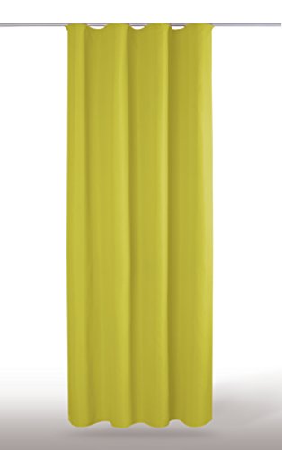 Dekoschal Gardine blickdicht Universalband Kräuselband Microsatin, Auswahl: sandgrau – schlamm 140x245cm - 5