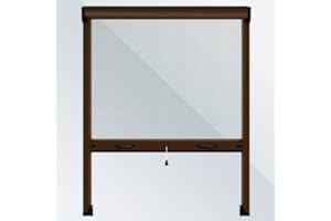 Mosquiteras Enrollables | Color Marrón RAL8014 | 72 x 140 cm (Ancho x Alto) | Cortinadecor