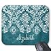 Produktbild Türkis Grungy Damast Muster Custom Text Maus Pad