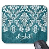 Preisvergleich Produktbild Türkis Grungy Damast Muster Custom Text Maus Pad