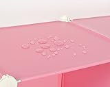 Kinder Kleiderschrank Garderoben Flur Dielen Schrank Regal Kinderschrank in Pink mit süßen Motiven - 6