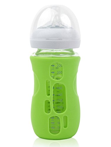 OlaBaby Glasflaschenhülle für AVENT 240ml Naturnah (Natural) Baby Glasflaschen – Bruchschutz, Silikon-überzug, Schutz-hülle. BPA-frei - 2