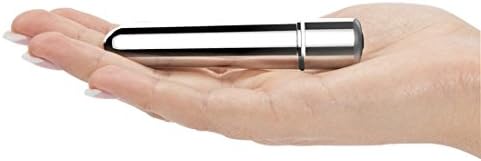 SEXYHONEY Bullet Vibrating Pocket Rocket Personsal Mini Silicone Hand Held Massager Toy 7 Modes, Silver