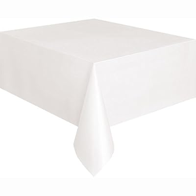 Unique Party - 5095 - Nappe en Plastique - 2,74 x 1,37 m - Blanc
