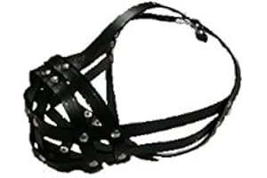 L&J Pets Uk Maulkorb für Französische Bulldogge, leichtes Leder (Schwarz)