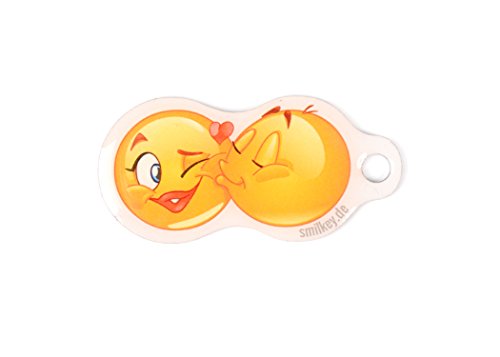 Einkaufswagenchip Smilkey "LOVE" Edelstahl mit Schlüsselschutz