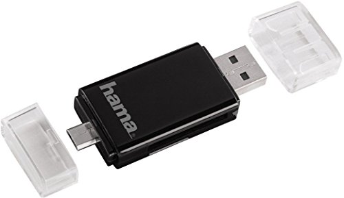 Hama Kartenleser für Smartphone/Tablet (microSD/microSDHC/microSDXC, SD/SDHC/SDXC, USB 2.0) schwarz