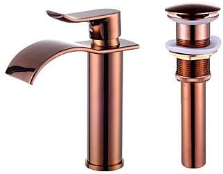BSF Contemporary CentersetCeramic Valve Single Handle One Hole for Rose Gold , Bathroom Sink Faucet