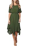 Das Chiffonkleid mit unregelmäßigem Saum wird ein Must-Have-Kleid für Ihre Garderobe sein.