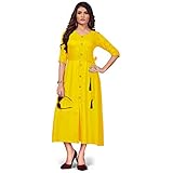 Elinekart Women's Rayon Anarkali Kurti