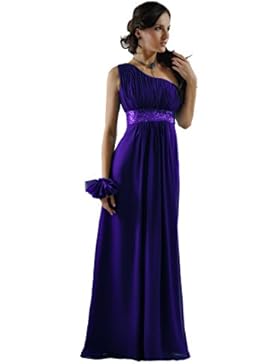 SEXYHER Damen One Shoulder Langes Abend- und Brautjungfern Kleid