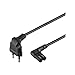 Price comparison product image Goobay 73017 Euro Connection Cable for Sonos Play 1/Play 5 1 m Black - Euro Plug (Type C, CEE 7/16) > Device Socket C7