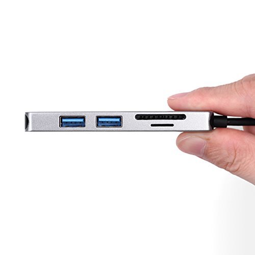 USB-C Hub, HDMI Port, 2 USB 3.0 Ports, SD & TF Card Reader For USB 3.1/Thunderbolt 3/Type C MacBook/MacBook Pro 2016/2017, Dell XPS 13 and more