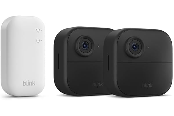 Blink Outdoor 4 (última generación) | cámara de seguridad inteligente HD sin cables, 2 años de autonomía, detección de movimiento optimizada | sistema de 2 cámaras con Sync Module Core incluido