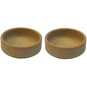 Namiba Terra 27213 Terra-Puzzle  Keramik-Wassernapf, rund Doppelpack, 11 cm,  gelb glasiert