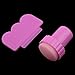 Ubesta Mix Pattern DIY Nail Art Scraper Stamp Steel Plate Tool Set - - Deep Pink + Silver