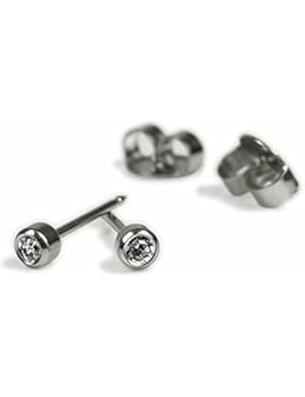 Minott Erstohrstecker Ohrschmuck Ohrringe aus Titan mit Kristall 100 % Steril 2,8mm 24115T