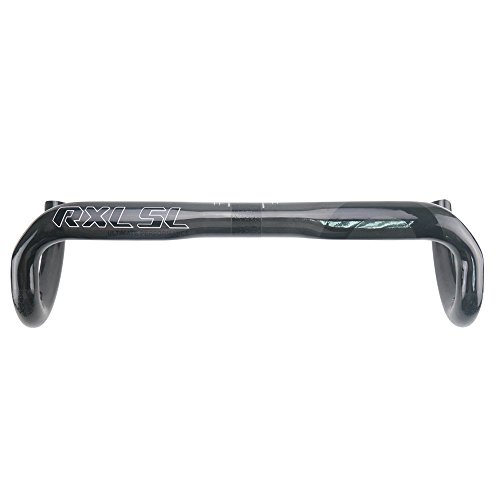 RXL SL Manubrio Corsa Carbonio per Biciclette da Strada, UD Lucido, Nero, 440mm