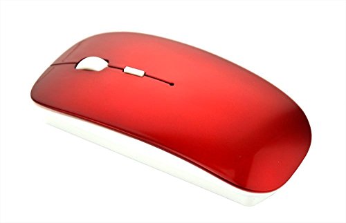 LingsFire® wiederaufladbare Mouse Wireless Gaming Maus USB Mäus Kabellose Maus Funkmaus Optisch USB Maus Wireless Mobile Mouse 2,4GHz PC Computer schnurlos Maus mit USB Empfänger Built-in 830mAh Akku Für PC Laptop Smart TV - 3