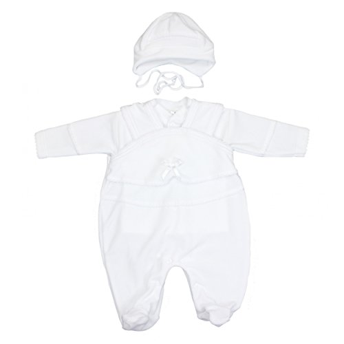 Baby Taufanzug 3-tlg. Set Strampler Jäckchen Mütze Nicki Taufkleidung Junge Taufkleider Mädchen