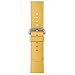 Produktbild Altsommer Echtes Leder Vintage Band Strap Edelstahlschließe für Apple Watch Series 3 38MM Uhrenarmband mitLeder Uhrenarmbänder Edelstahl Gürtelschnalle Armband für Damen Herren (Gelb)