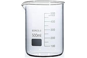 Rocwing Verre gradué Boro 3.3 500 ml pour laboratoire ou cuisine