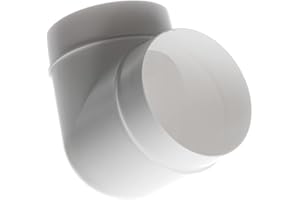 EUROPLAST 100mm / 4 Inch Duct Connector - 90 Degree Elbow - Round PVC Ducting - Ventilation Pipe, Hose, Bend, Tube
