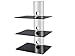 Produktbild Wandhalterung für DVD Media Bluray Player Amp Speaker Boxen Regal Ablage (3 Glasböden) Modell: GL3