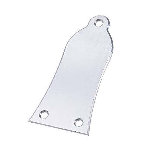 EasyBuying 3 agujeros de aleación de aluminio Truss Rod Cover Bell-Shape para Les Paul & SQ guitarra eléctrica pieza de repuesto