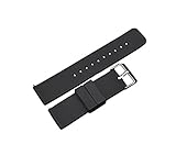 AUTULET Herren Kautschuk Armband Schwarz 22mm