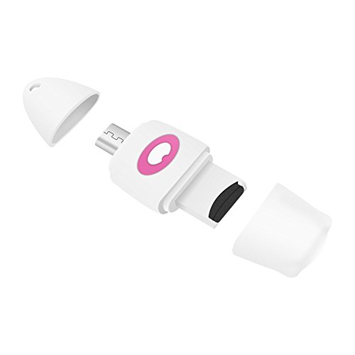 BUTEFO OTG TF Kartenleser arbeitet für Samsung Galaxy S6 / S6 Edge / Edge+, Note 5, Note 4 / Edge, Nexus 6, HTC M9, Xperia Z3 / Z2, Moto X und mehr Android-Handys, Tablets (Rosa)