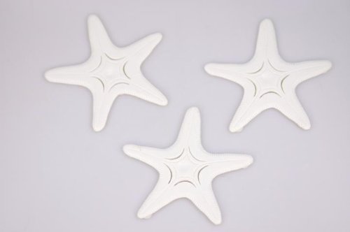 Antirutschpad Seestern Rutschstopper für Badewanne und Dusche weiss Ø 12cm 6er Set