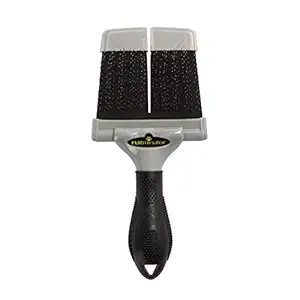 Furminator Firm Grooming Slicker Brush for Clean Healthy Coats with Black Handle