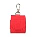 Produktbild TENDYCOCO Leder Kopfhörer Aufbewahrungsbox Elch Muster Soft Cover Schutzhülle mit Schlüsselbund Haken für AirPods (Rot)