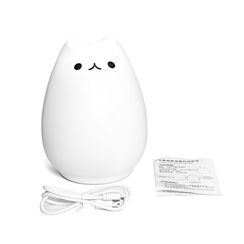 SOLMORE LED Nachtlicht mit 8 Beleuchtung Touch Schalter USB Nachtlichter Nachttischlampen Schlummerleuchten Stimmungslichter Weiche Silikon Lampe für Kinder Baby Tisch Zimmer Schlafzimmer - 7