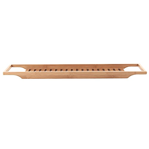 Torrex 30541 Badewannenregal aus Bambus in 2 verschiedenen Größen Badewannenablage (74 x 15 x 3,5 cm) - 2