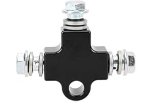 ANKROYU Raccordi a T Flessibili in Acciaio per Moto, Freno Idraulica Universale per Moto, T della Linea del Freno, Tee Del Freno a Forma Di T a 3 Vie, Raccordi per frenante automobilistico(Nero)