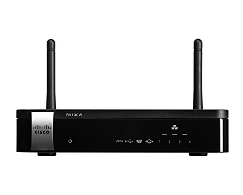 Cisco RV130W Router multifunzione VPN Wireless-N USB (3G/4G, 4x 10/100/1000 Lan Ports), Nero