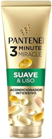 Pantene Pro-V Liscio e Liscio 3 Minute Miracle 220ml per capelli ricci e asciutti. Formula Pro-V con Active Nutri-Plex. Aiuta ad ammorbidire e rivitalizzare i capelli. Con acido ialuronico