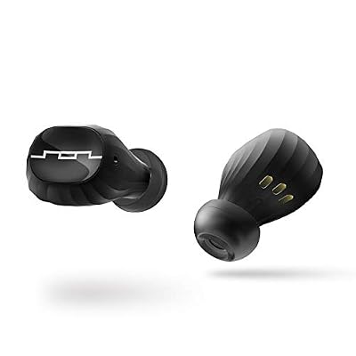 Sol Republic Écouteurs Bluetooth 2.0 Amps Air Sol Republic, Noirs, 3 Heures de Batterie/Étui de Recharge avec 15 utilisations, Écouteurs Son Premium, Résistante à la Pluie et à la Sueur, Compact et Portatif