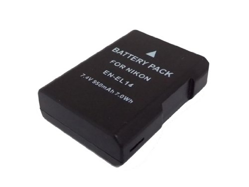 7 40V Compatible Batterie pour Nikon D3100  D3200  D5100  passt pour EN-EL14  EN-EL14e