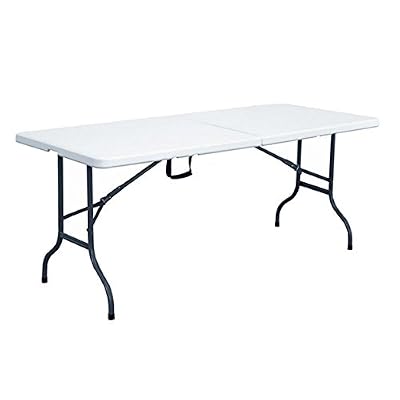 Rekkem Table pliante Blanc/Noir 180 x 75 x 74 cm 101587
