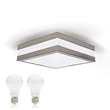 Luz de techo en un diseño intemporal, que en términos de óptica cumple con el usuario exigente. Aquí puede crear acentos decorativos con estilo decorativo, garantizar la seguridad y ahorrar su factura de electricidad de una manera agradable. Cómodo y fácil de colocar en el lugar deseado.