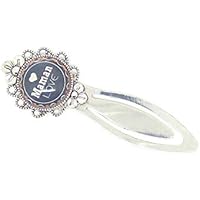 un marque - page argenté "maman... " multicolore