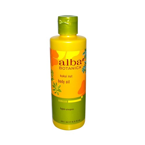 Alba Botanica, Kukui Nut, Organic Body Oil, 8.5 fl oz (250 ml)
