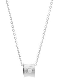 Collar con colgante en forma de manga corta para mujer Misaki plateado QCUPADDICT ADDICT