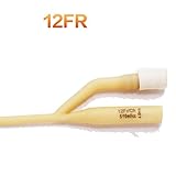 WAOBE Urinary Catheters - Medical Disposable Soft Silicone Sterile Latex Double Chamber Type Elderly Incontinence 12 Sticks, A