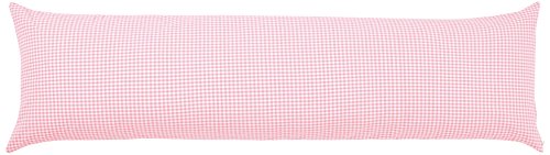 Welt der Kissen 14540 Bezug Stillkissen / Seitenschläferkissen, 145 x 40 cm, Vichy rosa 05