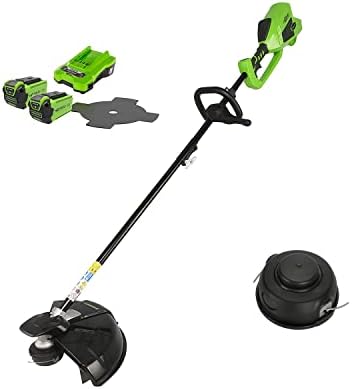 Greenworks 40V Decespugliatore a Batteri+ Testina per tagliabordi
