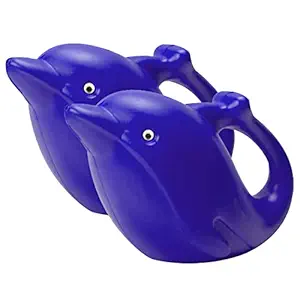 DealFry Outdoor Elephant Shape Watering Can, Decorative and Functional Watering Tool, 1.5 Liter Kids Watering Can for House Plants & Garden Plants Sprinkler (Green) (Pack-2)